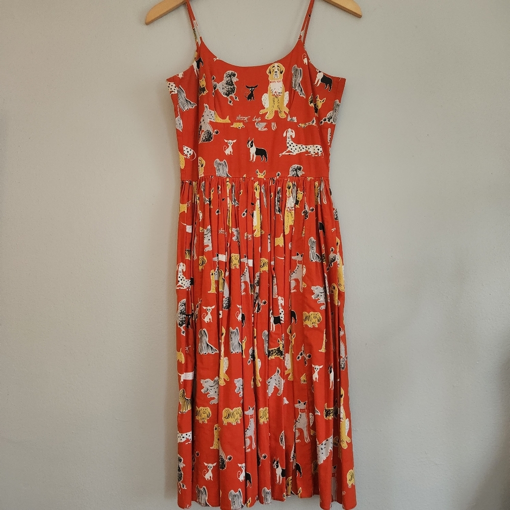 Bernie Dexter dog print sundress size XS